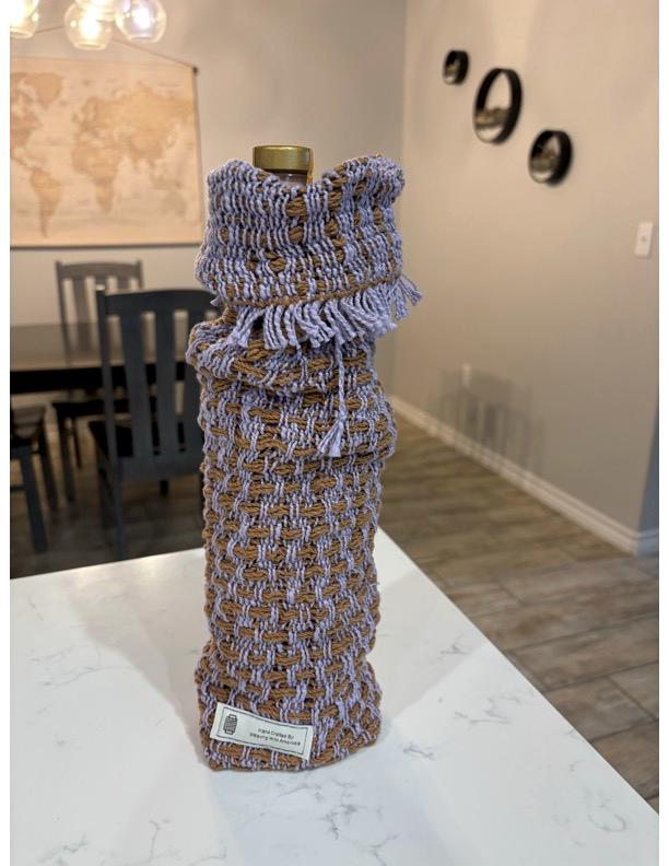 Bottle Bag Drawstring Rustic Farmhouse