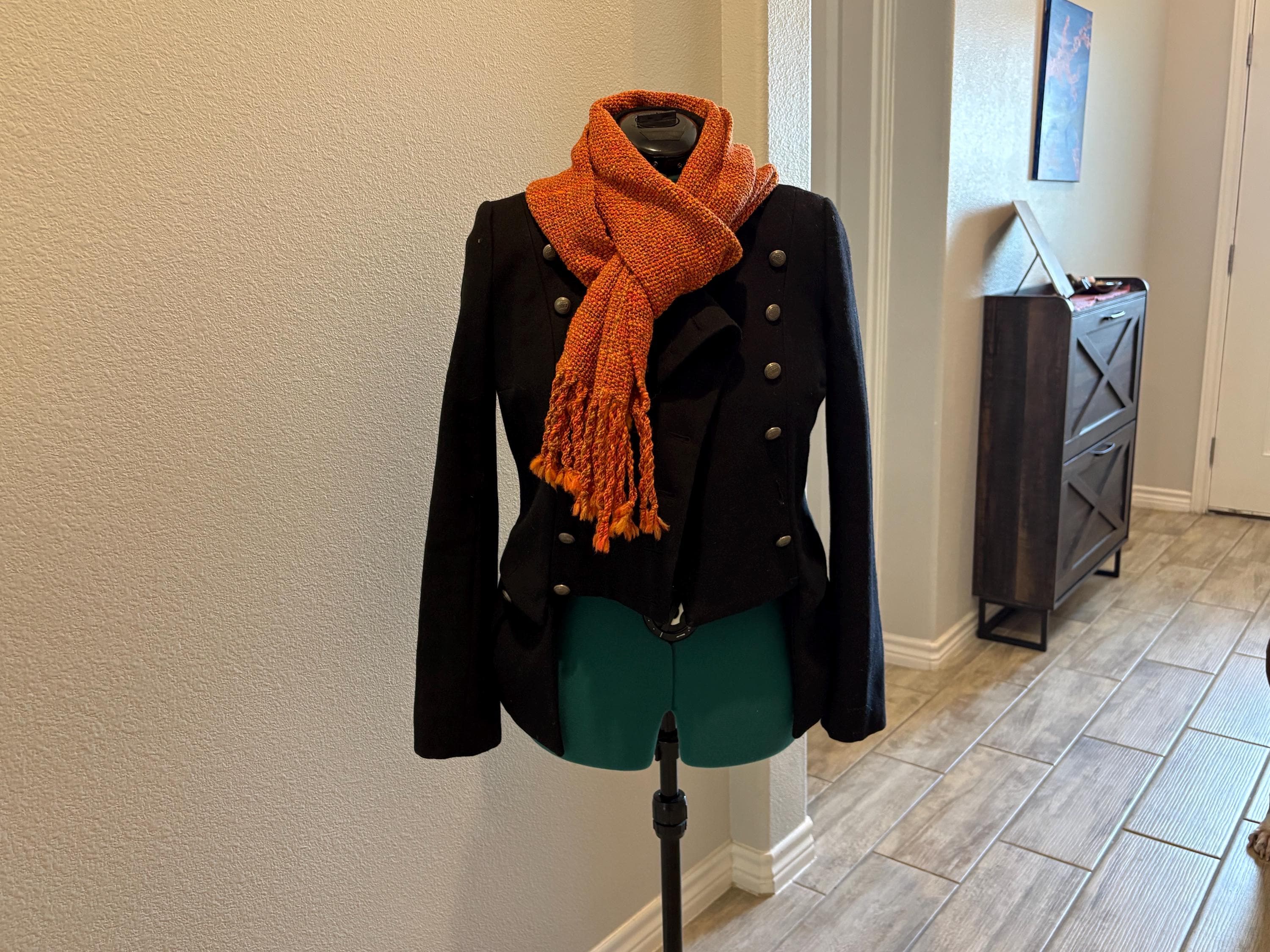 Merino Wool Scarf Hand-spun Handwoven Thanksgiving Cozycore