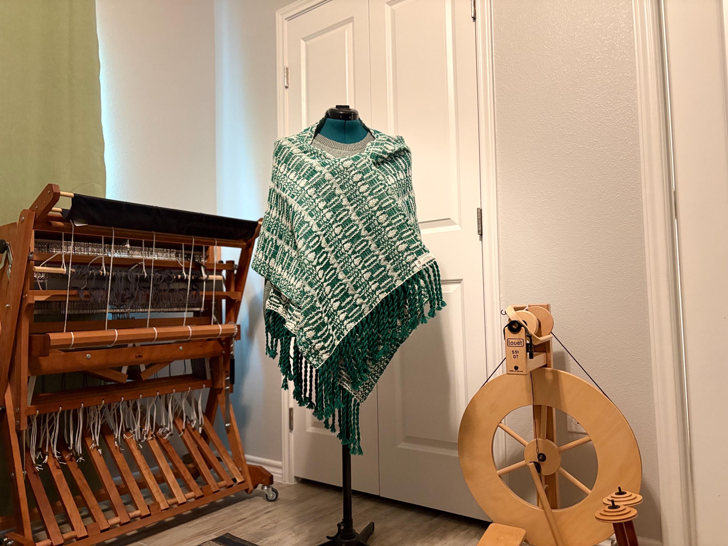 Wool Shawl Winter Forest.