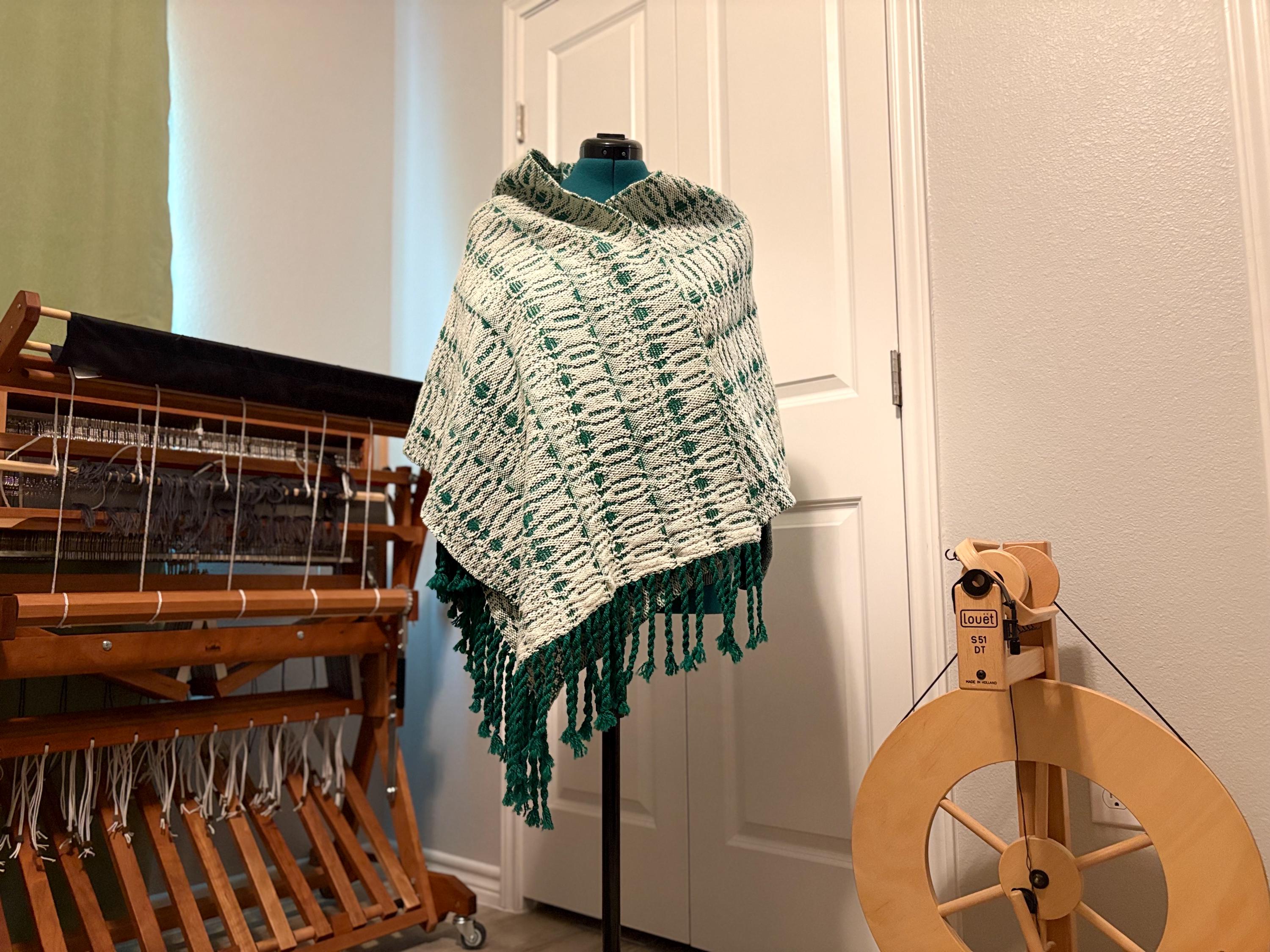 Wool Shawl Winter Forest.