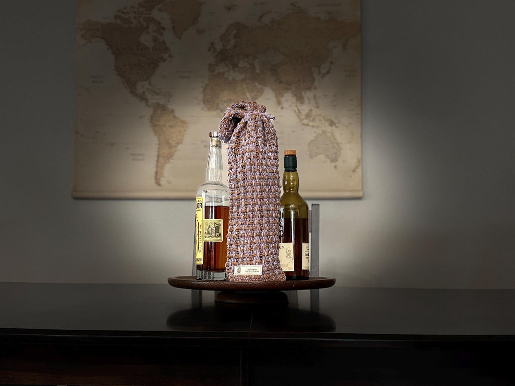 Bottle Bag Drawstring Rustic Farmhouse