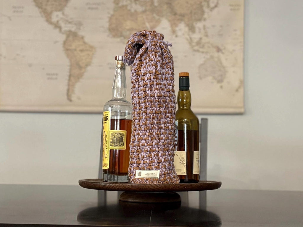 Bottle Bag Drawstring Rustic Farmhouse