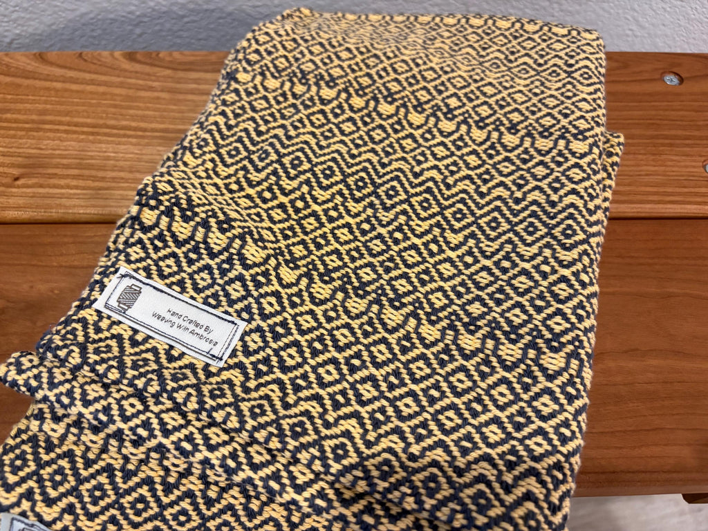 Tea Towel - Handwoven Hand Towel - Yellow